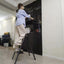 3 Step Ladder Aluminum Light Folding Step Bench Wide Non slip Pedal 300 lb Capacity Home Office Portable Ladder black - Korvel