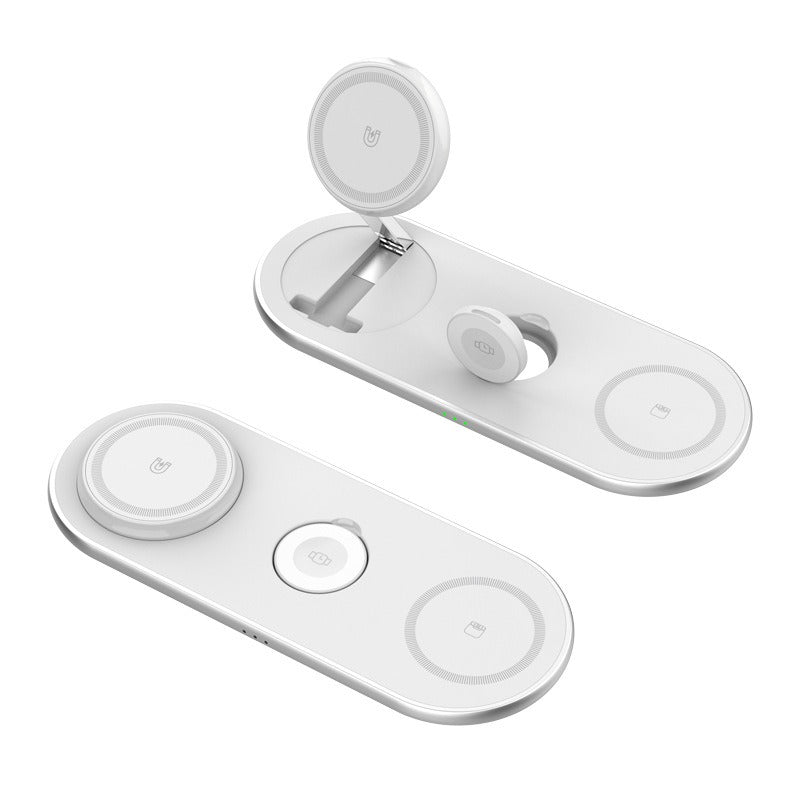 Foldable wireless convenient 3-in-1 magnetic wireless fast charging suitable for Apple 3-in-1 wireless charging - Korvel