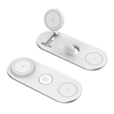 Foldable wireless convenient 3-in-1 magnetic wireless fast charging suitable for Apple 3-in-1 wireless charging - Korvel