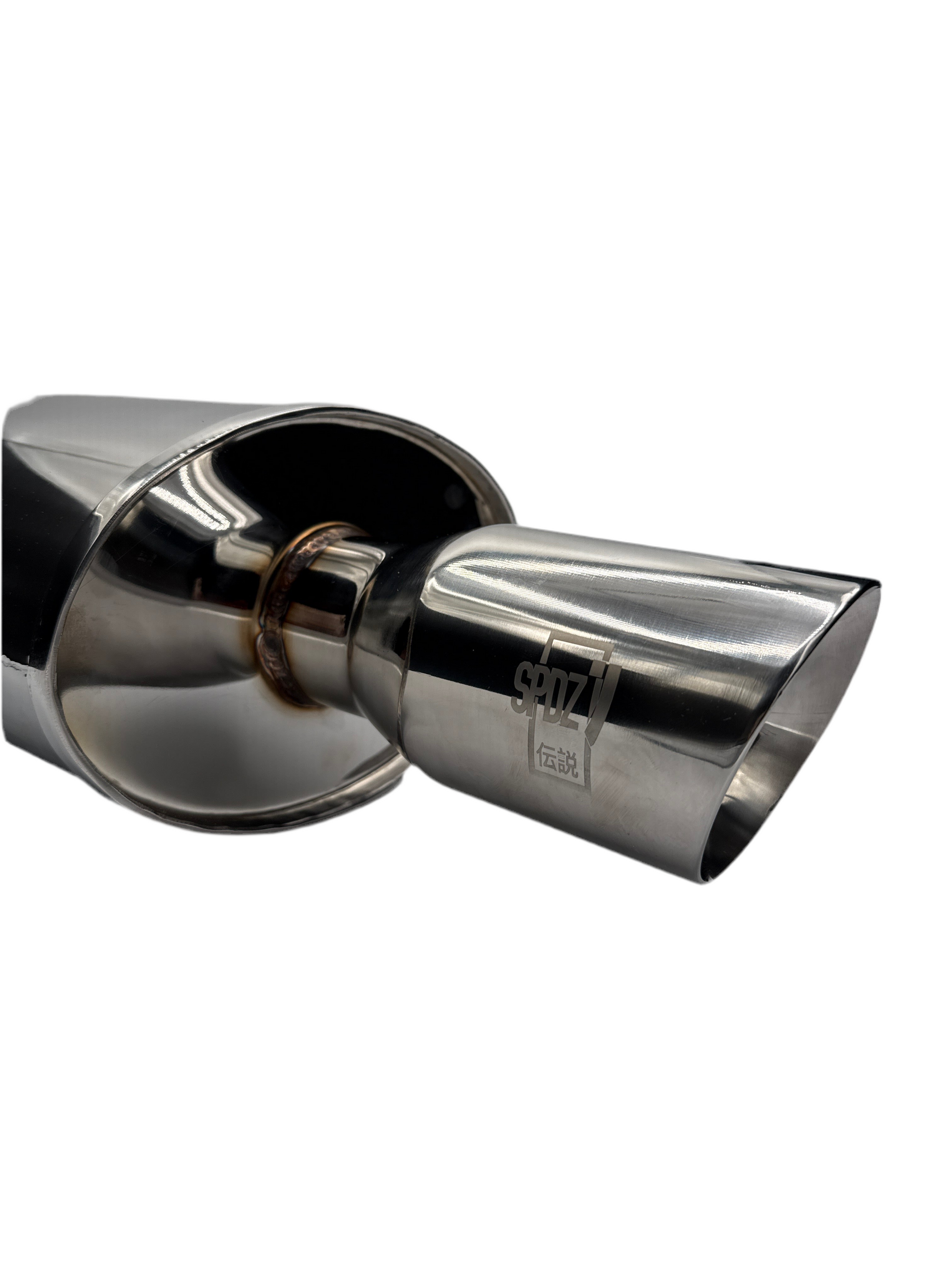 SPDZ1 World Spec Performance Muffler - 2.5" Inlet, 3.5" Outlet - Korvel