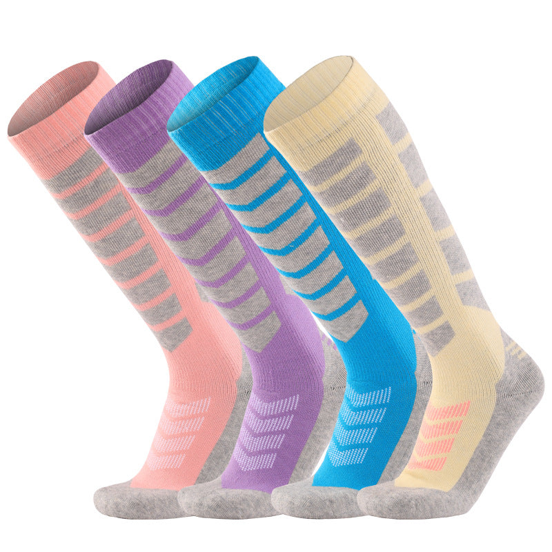 Merino Wool Socks Long Tube Professional Ski Socks Thickened Warm Full Wool Hoop Anti slip Pressure Sports Socks Breathable - Korvel