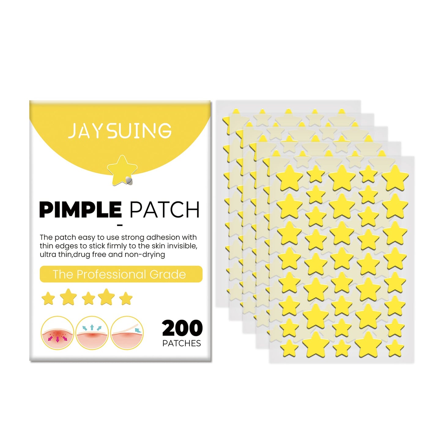 Star Acne Patch Clear Acne Skin Care Facial Cover Acne Invisible Acne Patch - Korvel