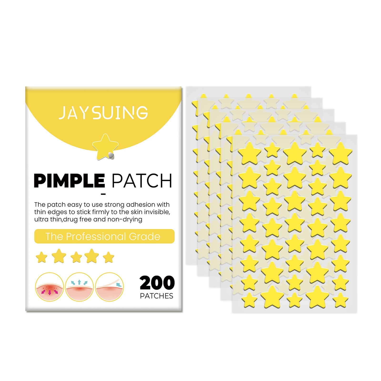Star Acne Patch Clear Acne Skin Care Facial Cover Acne Invisible Acne Patch - Korvel