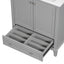 30-Inch Gray Bathroom Vanity Base Only