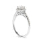 Anillo de Compromiso con Halo de Diamantes en Oro Blanco de 14k Certificado por GIA