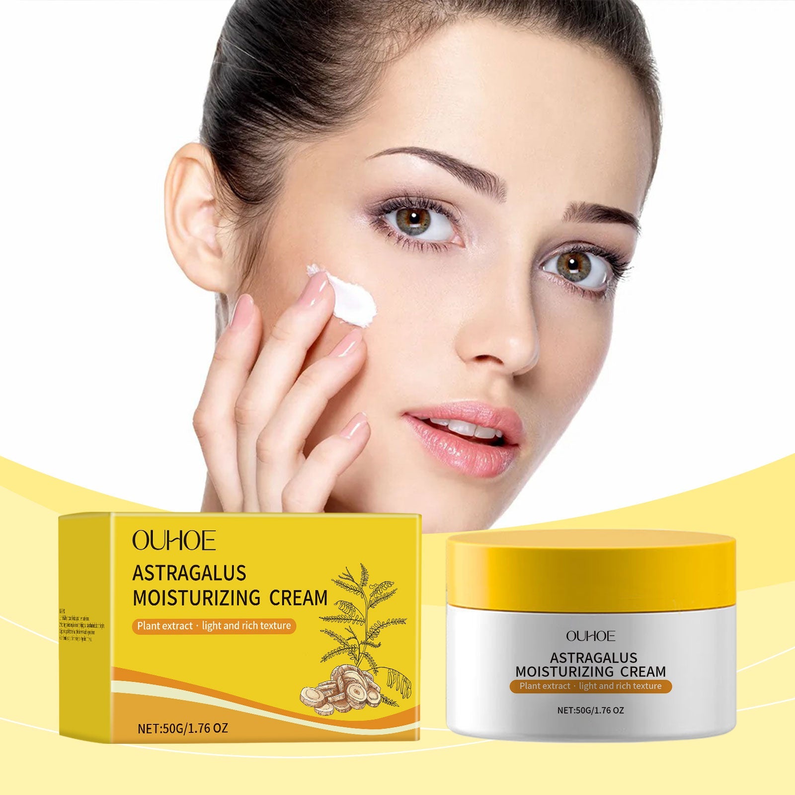 Astragalus Cream, Brightening, Hydrating, Firming, Brightening, Moisturizing And Non-Greasy Skin Care Moisturizer - Korvel