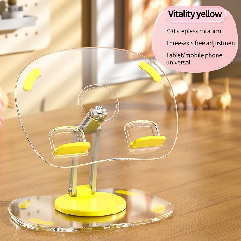 360-Degree Rotating Acrylic Tablet Stand - Foldable & Portable