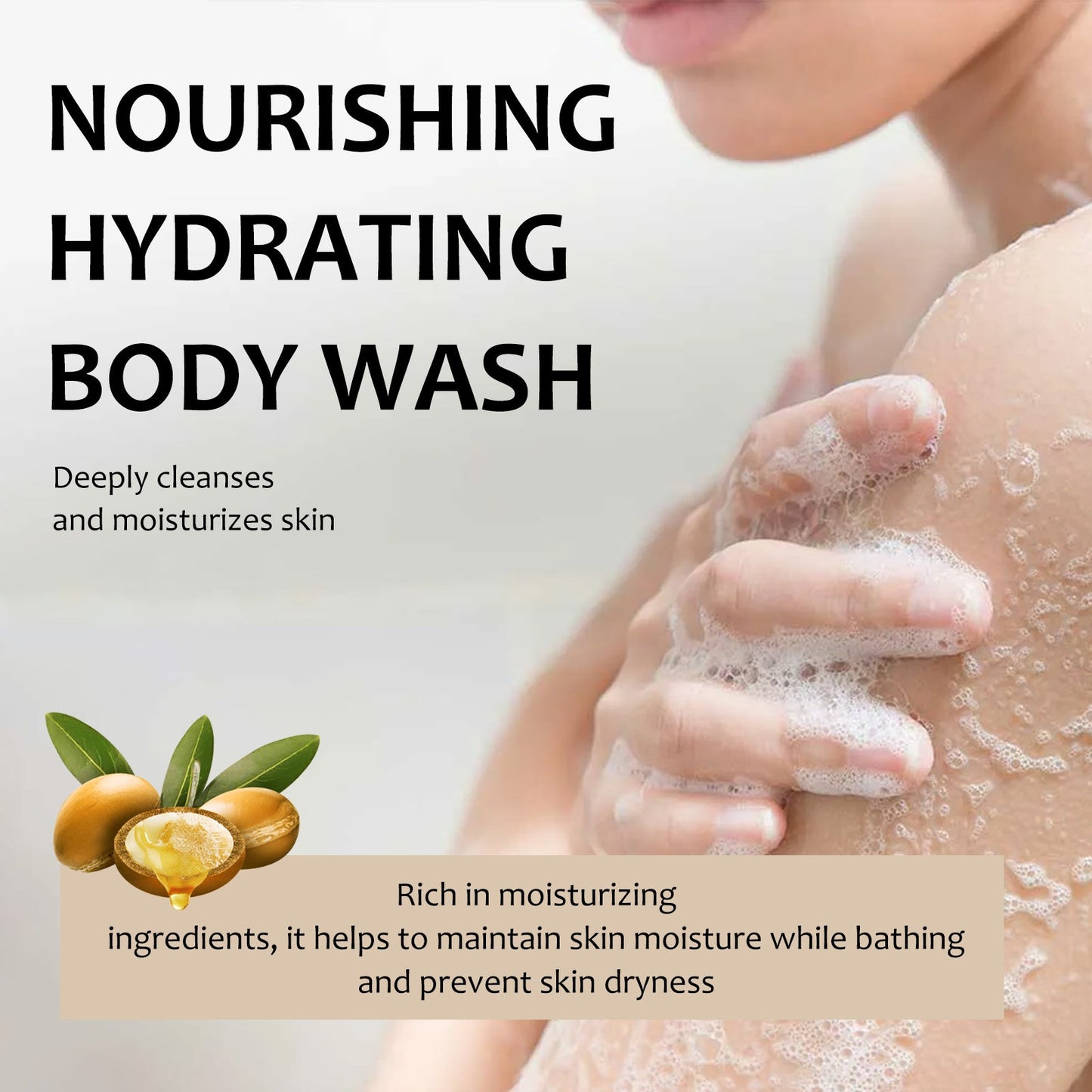 Nourishing Hydrating Body Wash, Body Skin Firming Clean Warm Shine Bright Tender Bath Dew - Korvel