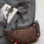 PU Leather Strap Suede Shoulder Bag - Korvel