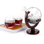 Whiskey Decanter Globe Wine Aerator Glass Set