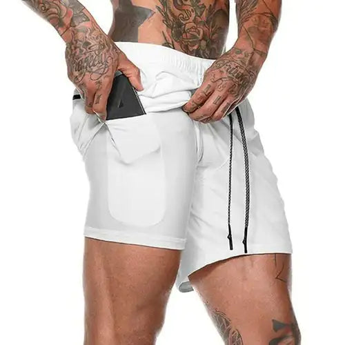 Shorts de course 2-en-1 pour hommes pour un mode de vie actif