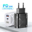 LED luminous PD20W+QC3.0 4A mobile phone charger fast charging dual port fast charging head - Korvel
