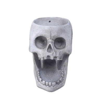 The resin three-dimensional skull feeder base can hang an automatic animal feeder - Korvel