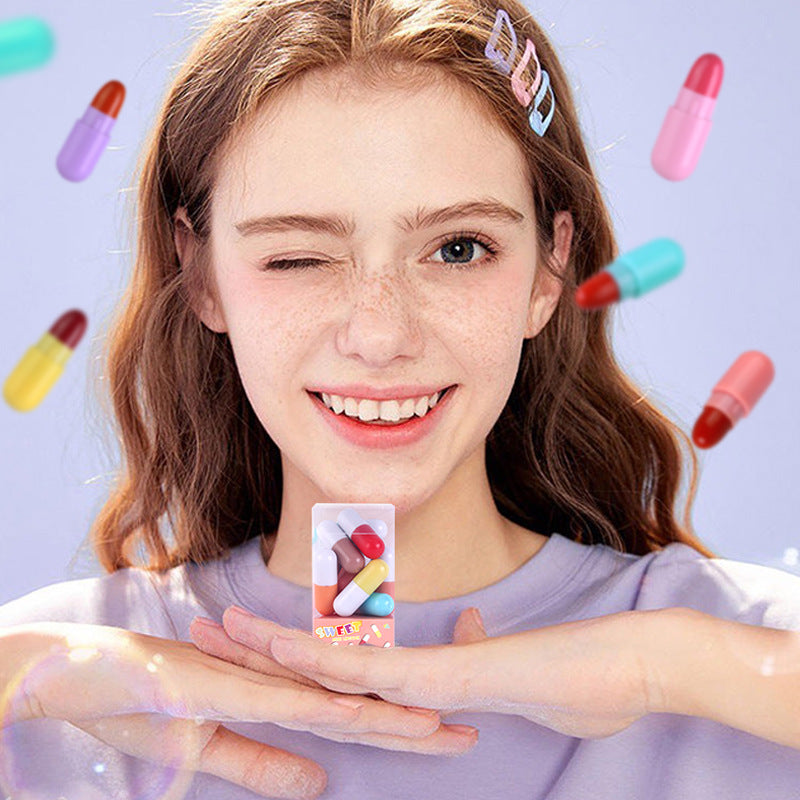 Fit Colors 12 Colors Mini Pill Matte Lipstick Velvet Matte Portable Pill Capsule Lipstick - Korvel