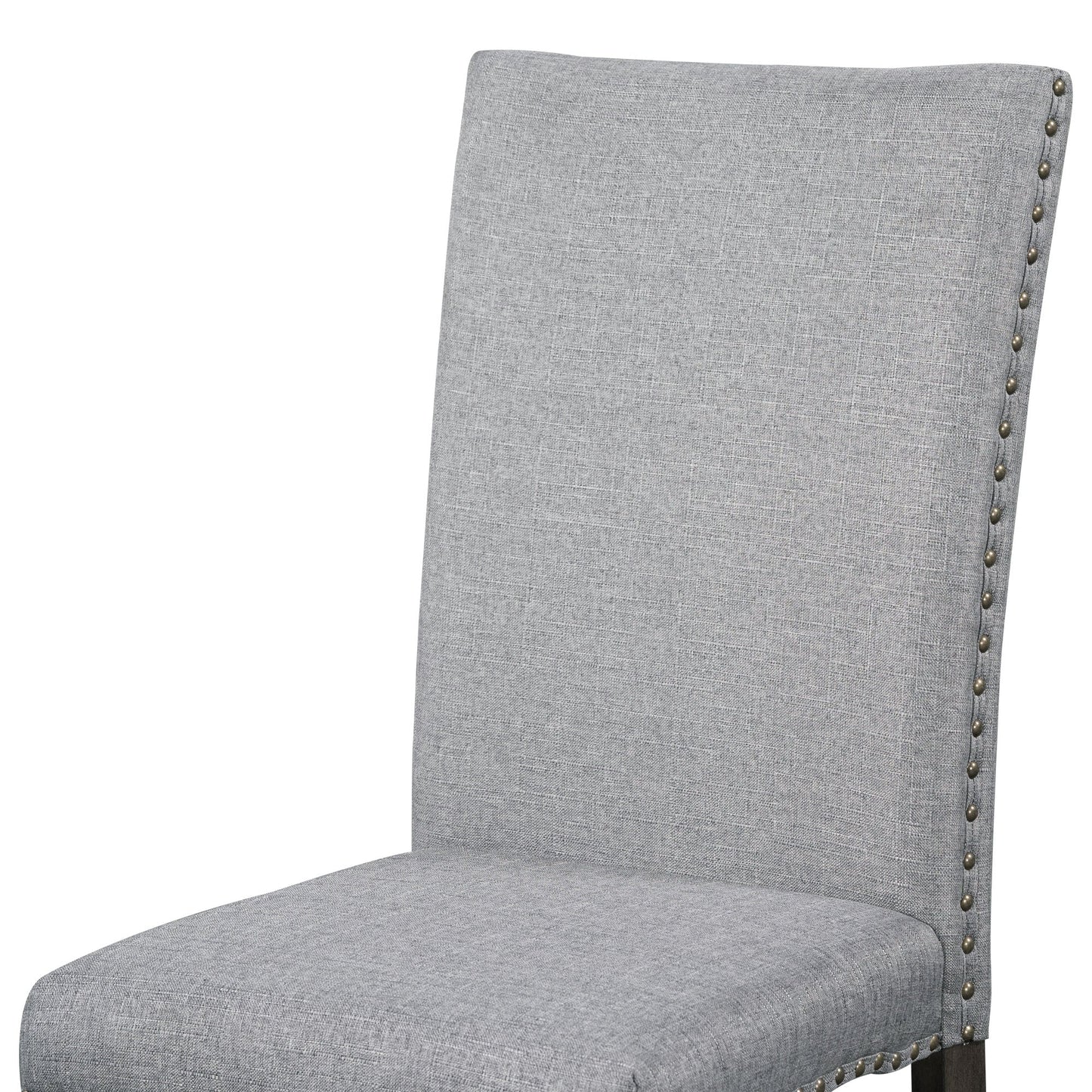 Ensemble de salle à manger TOPMAX en bois massif de style mid-century de 7 pièces