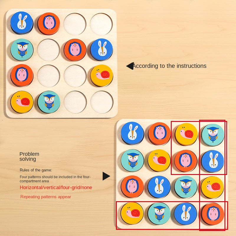 Puzzle early education, children's toys, thinking enlightenment, kindergarten, simple entry-level Sudoku puzzle game - Korvel