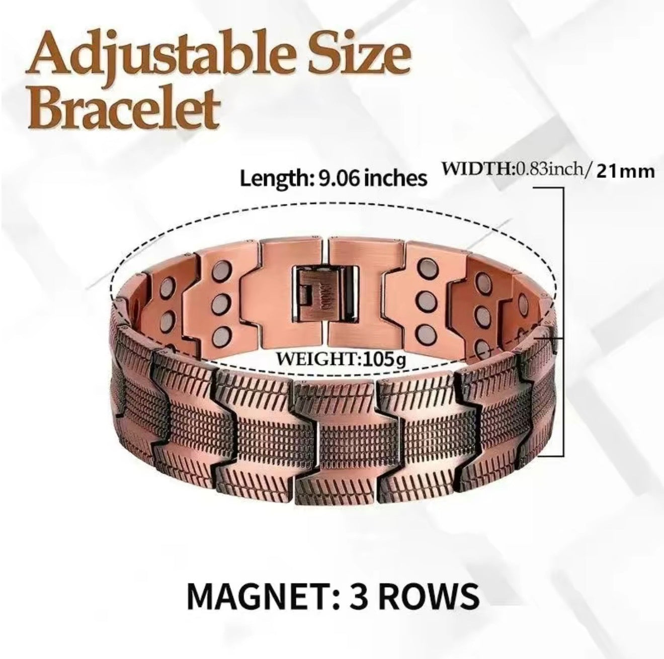Pulsera de Cobre PureMag - Diseño Elegante para Uso Diario