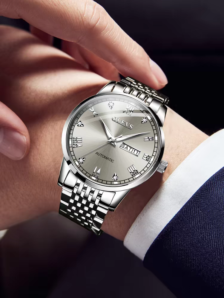 Montre mécanique automatique entièrement automatique pour homme avec lumière nocturne
