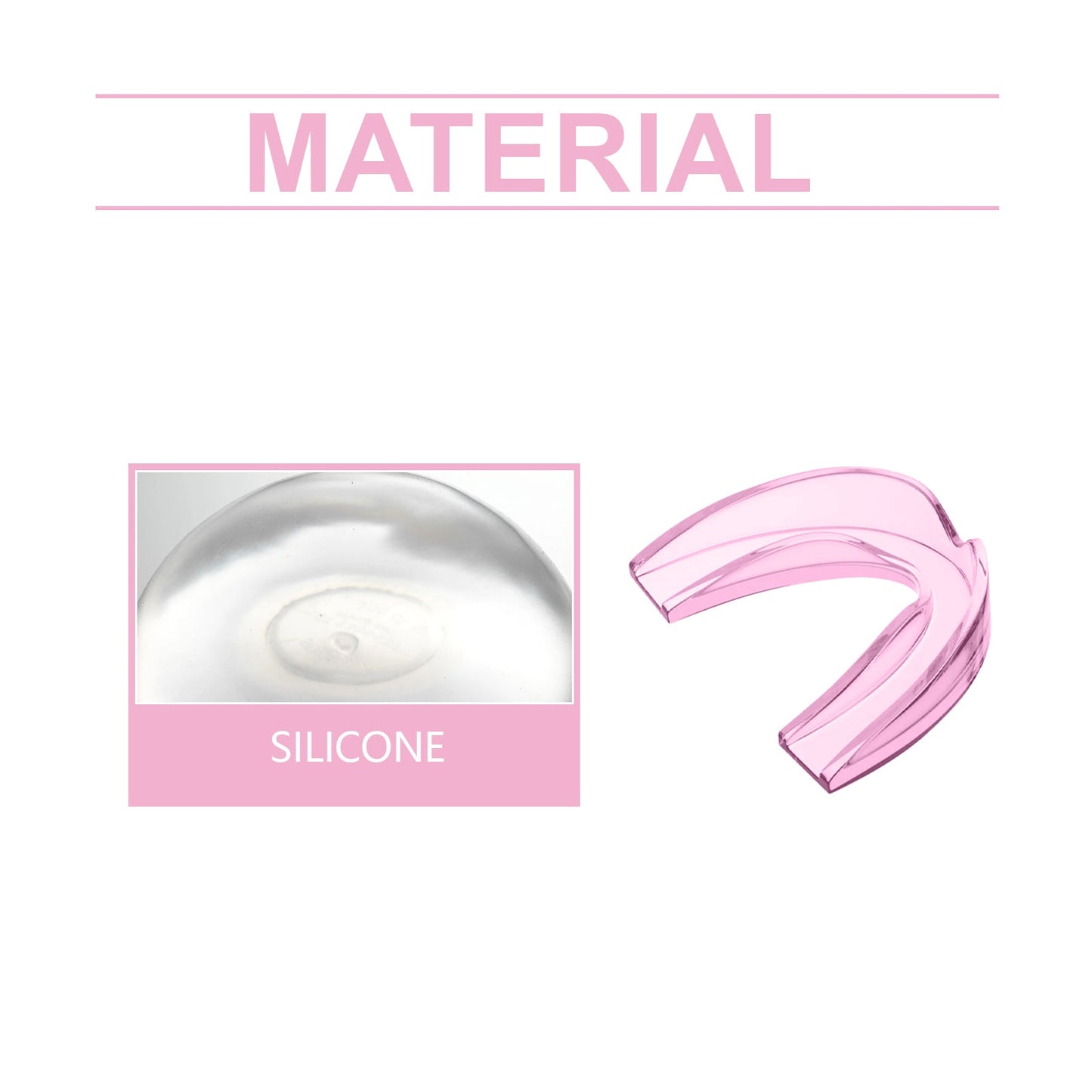 Pink Night Molar Mouth Guard Prevents Sleep Snoring Bite Molar Mouth Guard Protects Teeth - Korvel