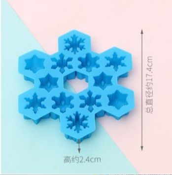 Moldes de Silicona en Forma de Copo de Nieve para Navidad