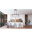 Pendant Lighting 4 Light Industrial Vintage Open Frame Rectangle Chandeliers Modern Black Linear Cage Ceiling Light Fixture - Korvel