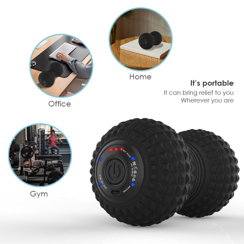 Myofascial Release Peanut Electric Vibrating Rechargeable Massage Roller Vibrating Massage Ball - Korvel