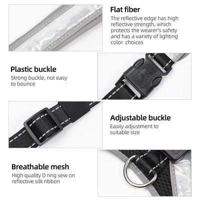 Pet supplies: explosion - proof, flushable, 8 - gear, color - changing LED, chest braces, clothes and collars with traction. - Korvel