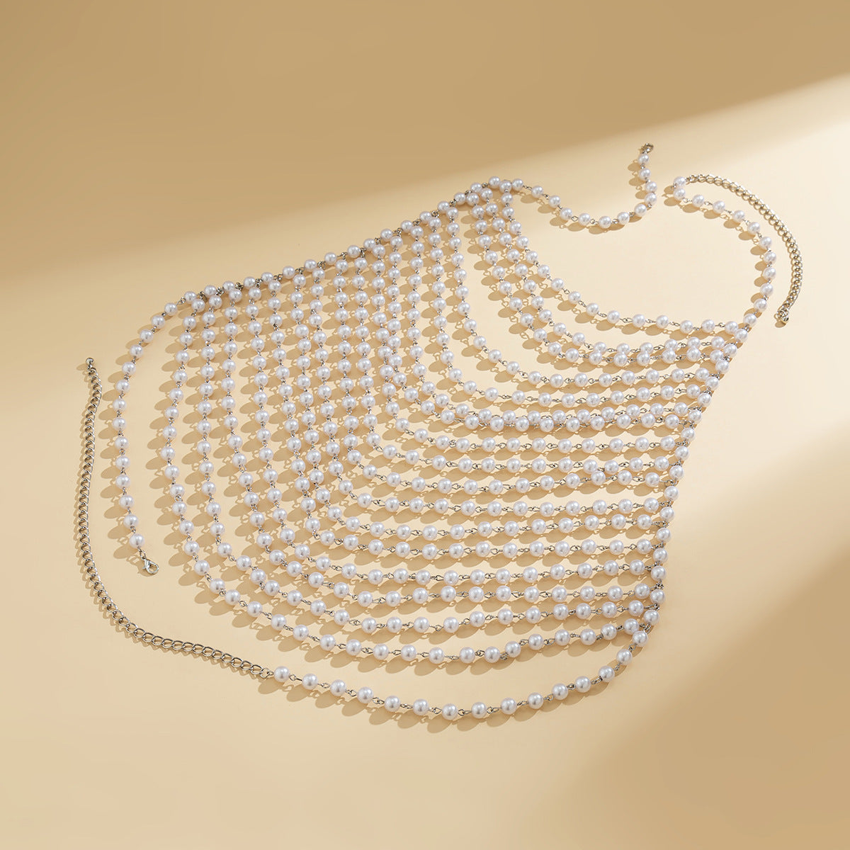 Sexy vacation style pearl bra, clothing chain, bikini chain body - Korvel