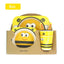 5pcs/set Children Baby Bamboo Fiber Tableware Baby Tableware Set Cartoon Animal Tableware Aet - Korvel
