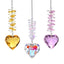 Crystal sun catcher pendant wholesale peach heart love prism living room garden decoration hanging sunshine - Korvel