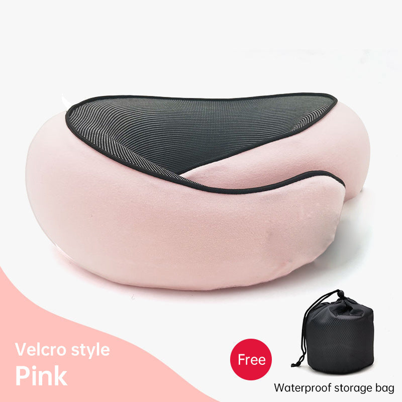 Memory Foam Neck Travel Pillow: Soft, 360° Head Support, for Home, Plane & Car - Korvel