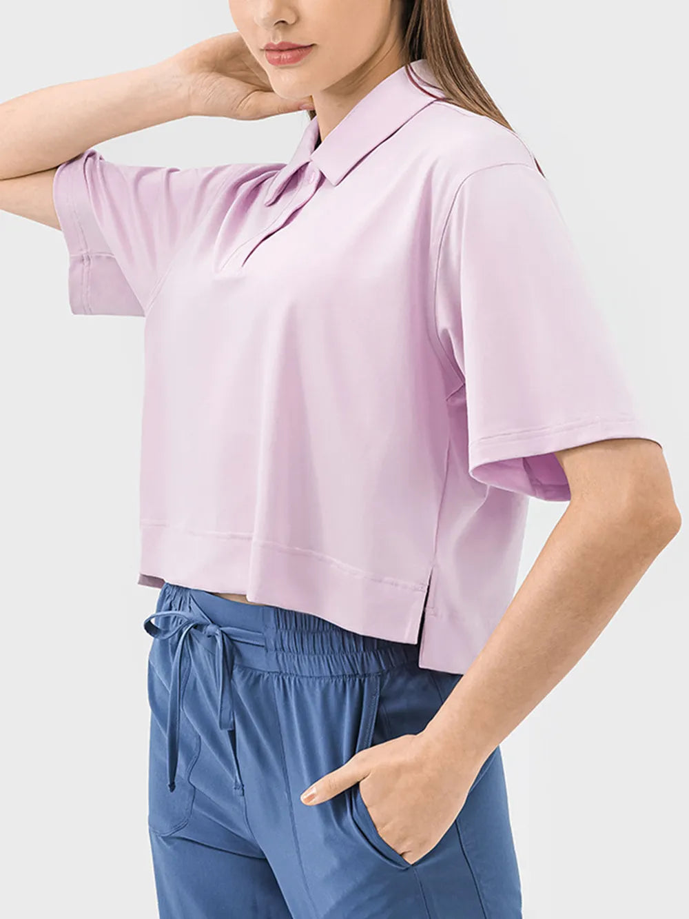 Half Button Short Sleeve Active T-Shirt - Korvel