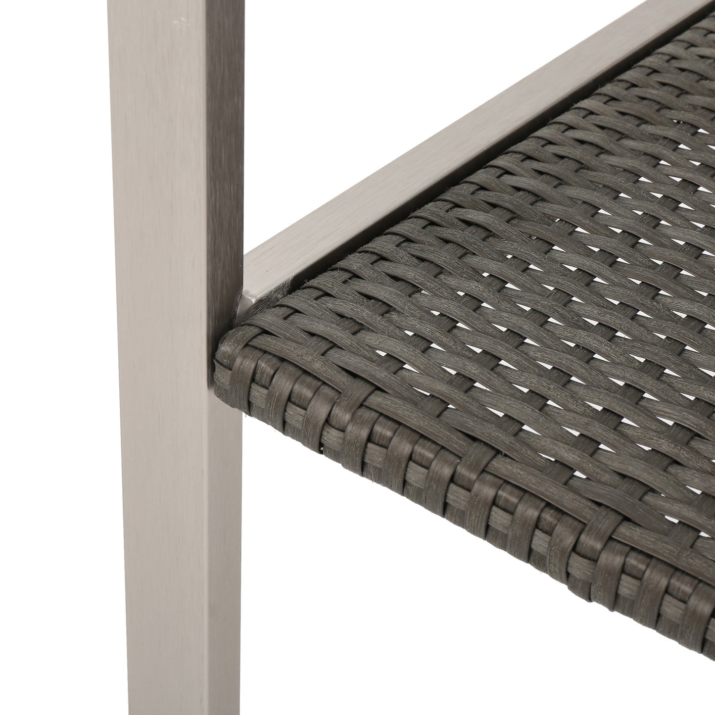 Cape Coral Outdoor Wicker Dining Chairs - 2-Pcs Set, Grey
