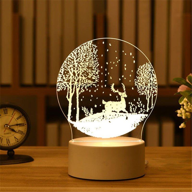 3D LED Night Light - Creative Table Lamp for All Occasions