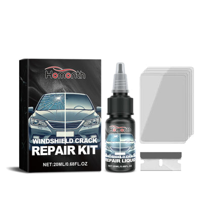 Windshield Nano Repair Solution Set Automotive Glass Crack Repair Clear Vision Adhesive Solution - Korvel