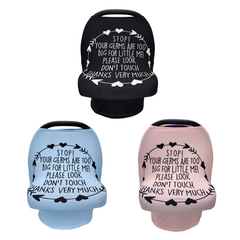 Premium Nursing Cover & Car Seat Cover with Safety Sign