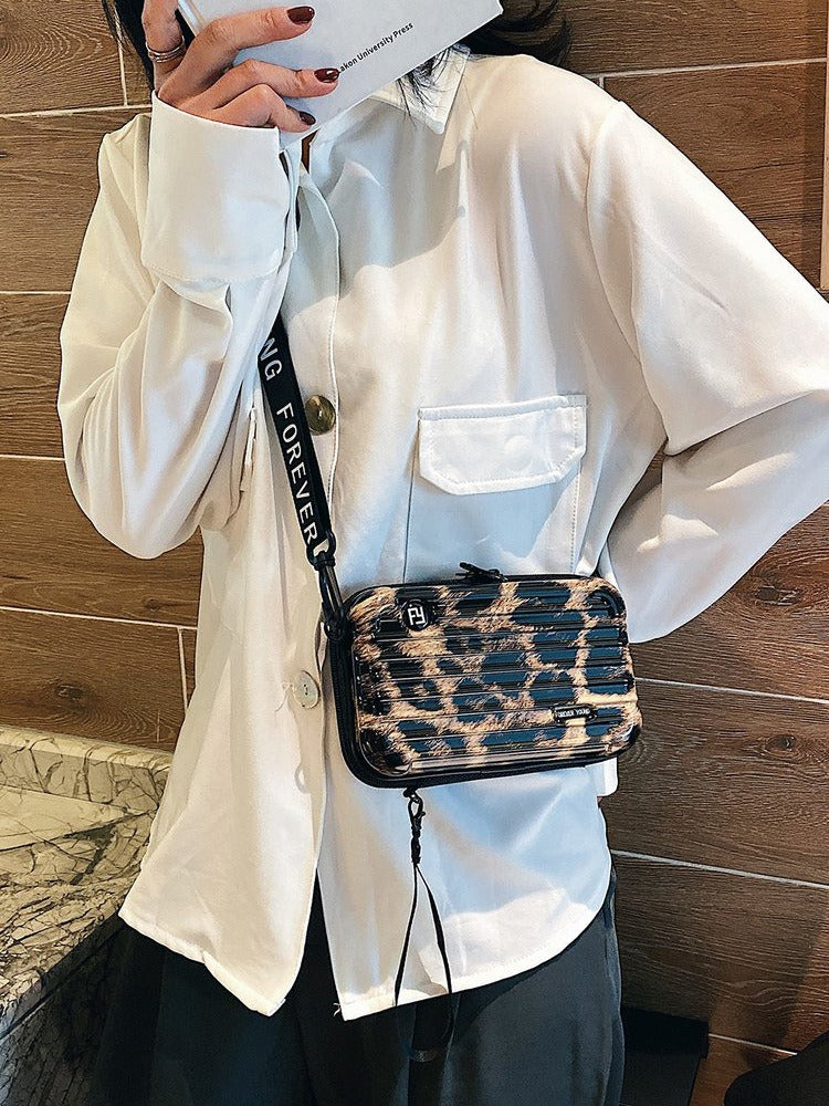 PC hard shell toiletry bag 7-inch shoulder crossbody bag hand storage bag suitcase small bag - Korvel