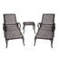 Aluminium Cast lounge chair 1pcs brown - Korvel