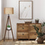 Boho Tripod Floor Lamp with Shelves - Mid Century Design