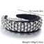 Full inlaid rhinestone fashionable wide edged solid color sponge head hoop - Korvel