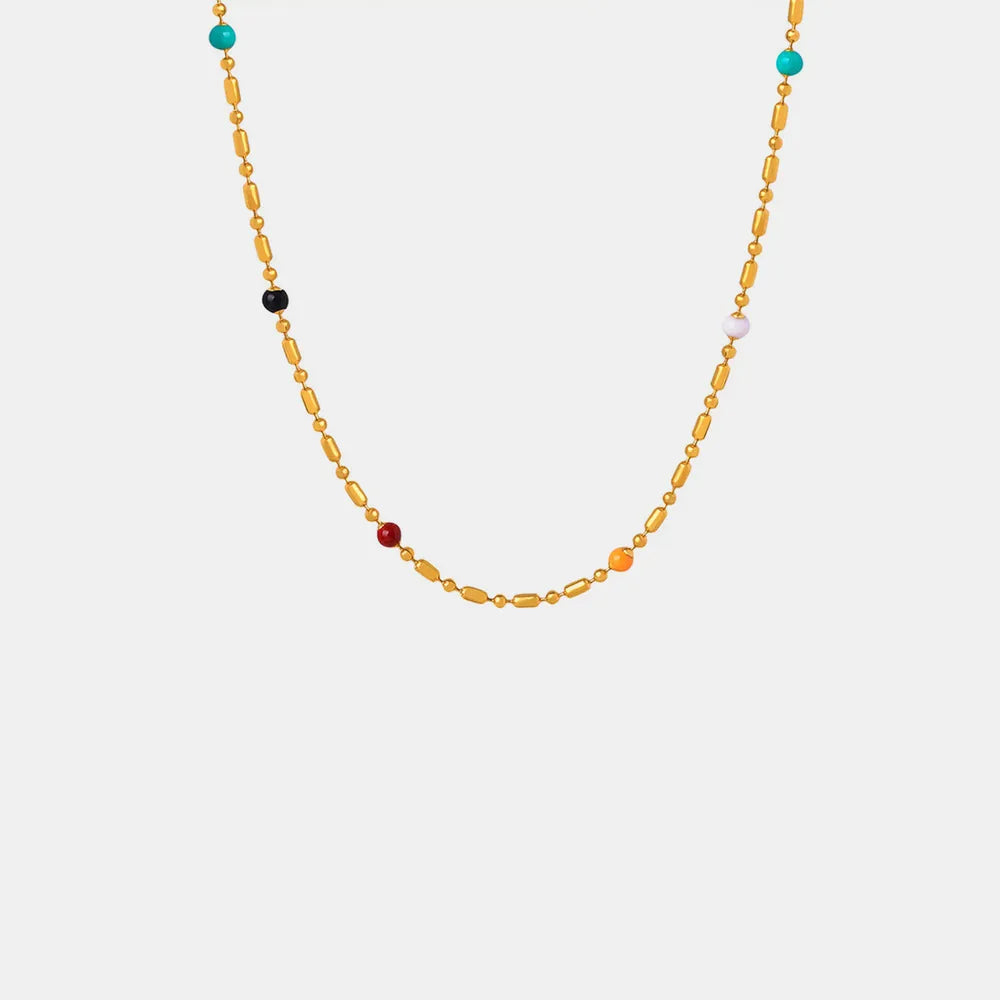 Simple rice bead splicing rice bead chain design drop glaze clip bead chain - Korvel