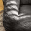 Beanbag chair with filler, beanbag sofa with tufted soft filler with memory foam, black - Korvel