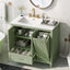 Meuble de salle de bain vert de 36" avec évier et rangement