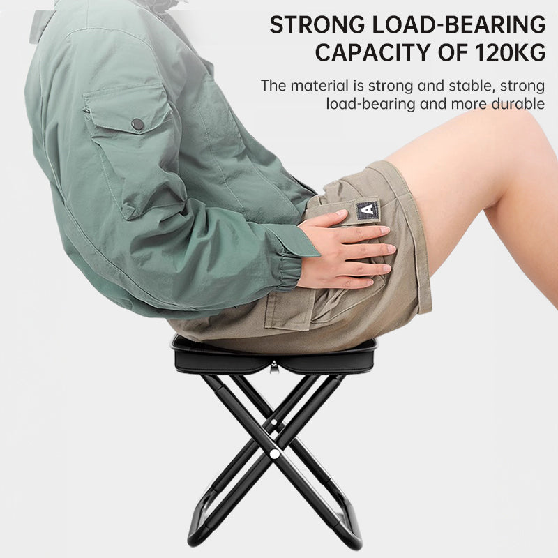 Portable Ultralight Camping Picnic Chair - Doubles as Fishing Stool and Travel Seat with Fishing Tool Holder - Korvel