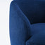 Teddy Fabric Swivel Accent Armchair - Dark Blue