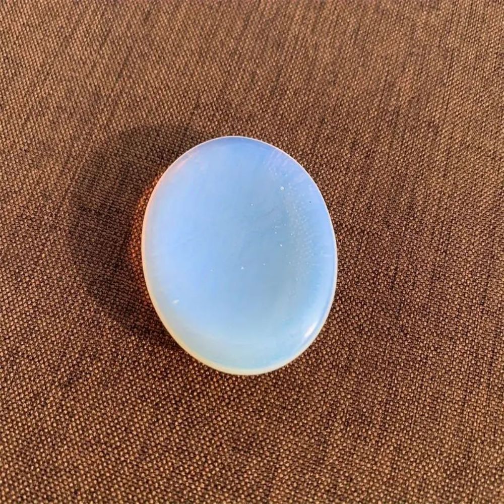 Thumb Worry Stones Oval Massage Quartz Healing Crystal Chakra Energy Therapy Meditation Spiritual Natural Gemstone Decor - Korvel
