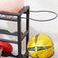 4-Tier Metal Storage Rack with Rolling Wheels and Hooks