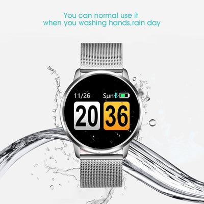 RUNDOING Q8 Smart Watch OLED Color Screen Smartwatch women Fashion Fitness Tracker Heart Rate monitor - Korvel