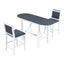 Ensemble de salle à manger surélevé en bois TOPMAX 3 pièces - Blanc et gris