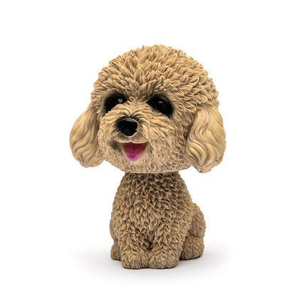 Cute doll decorations in the car, resin bobblehead dog animal bulldog, creative cute car ornaments - Korvel